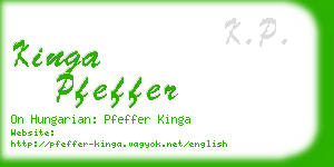 kinga pfeffer business card